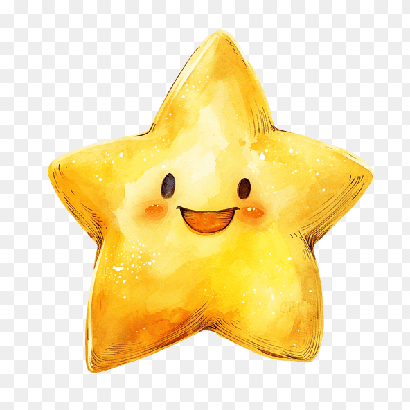 cute smiling star clipart