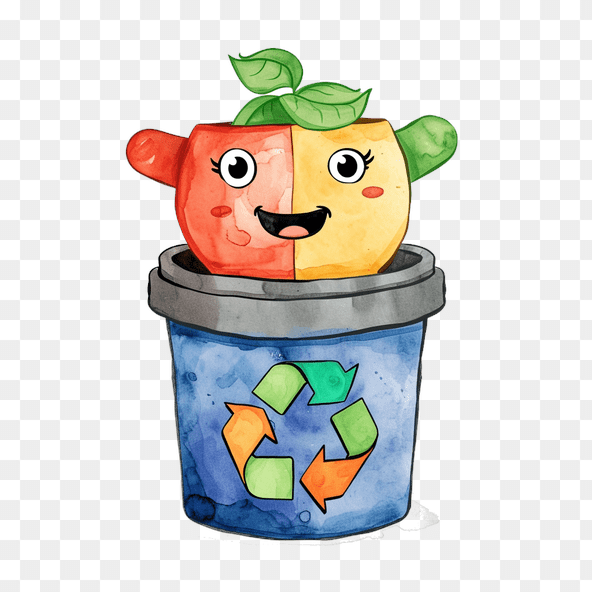 kawaii recycle clipart
