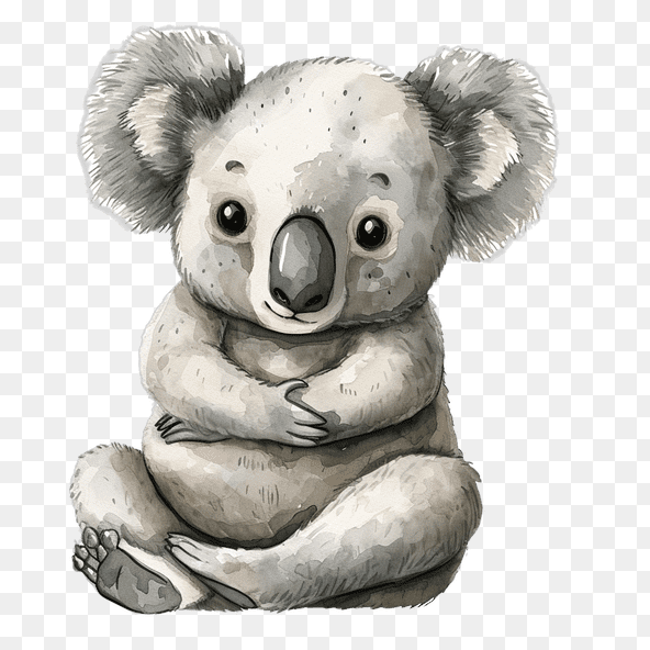 watercolor koala clipart