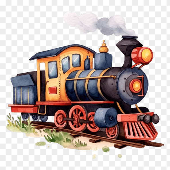 Vintage Steam Train Clipart