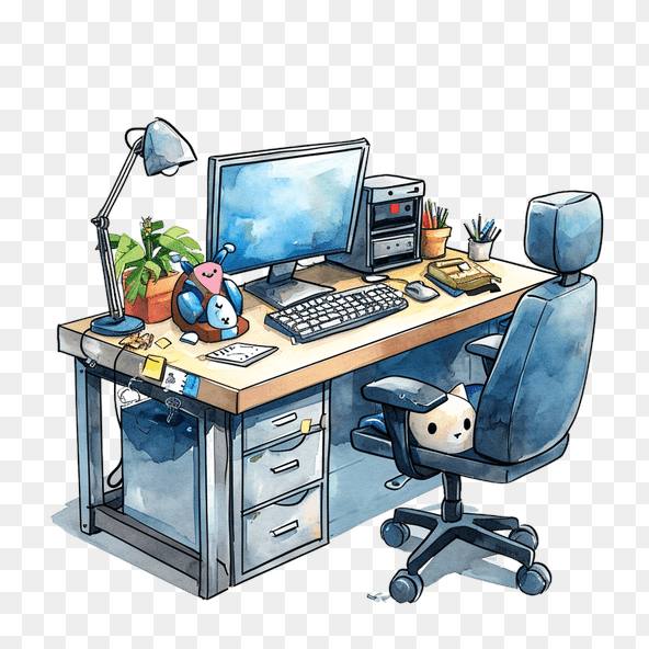work desk clipart