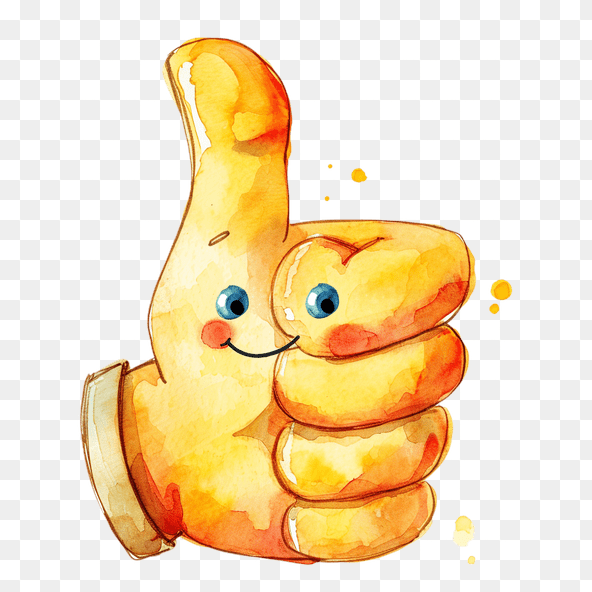 Thumbs Up Watercolor Clipart