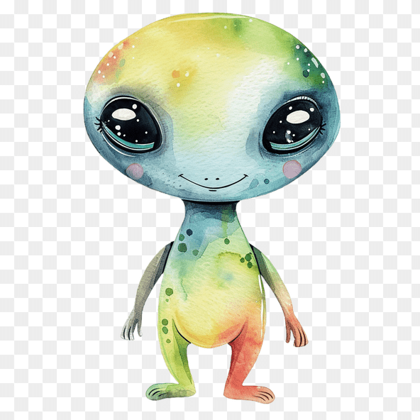 funny alien clipart