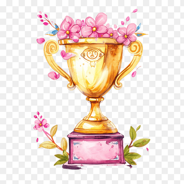 pink trophy clipart