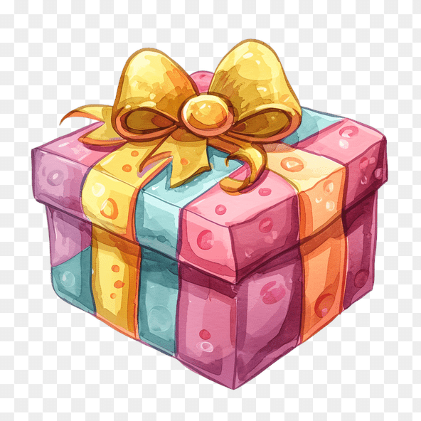 watercolor gift clipart