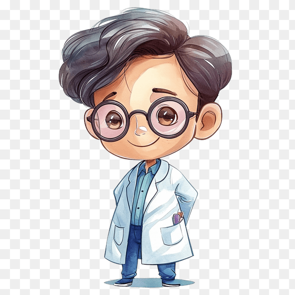 Cute Little Scientist Clipart