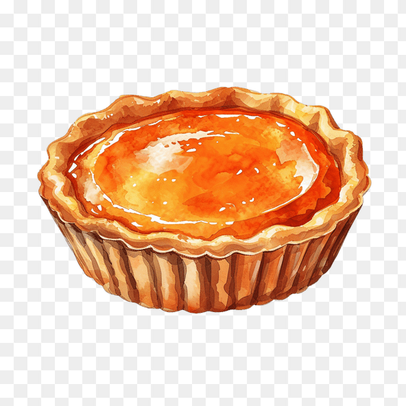 watercolor pumpkin pie clipart