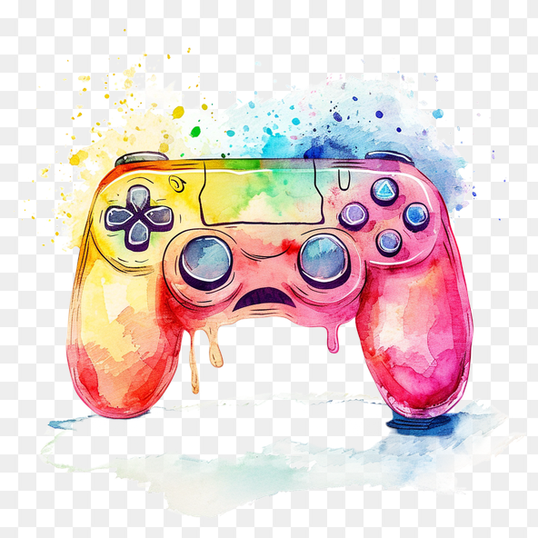 Melted Rainbow Gamepad Clipart