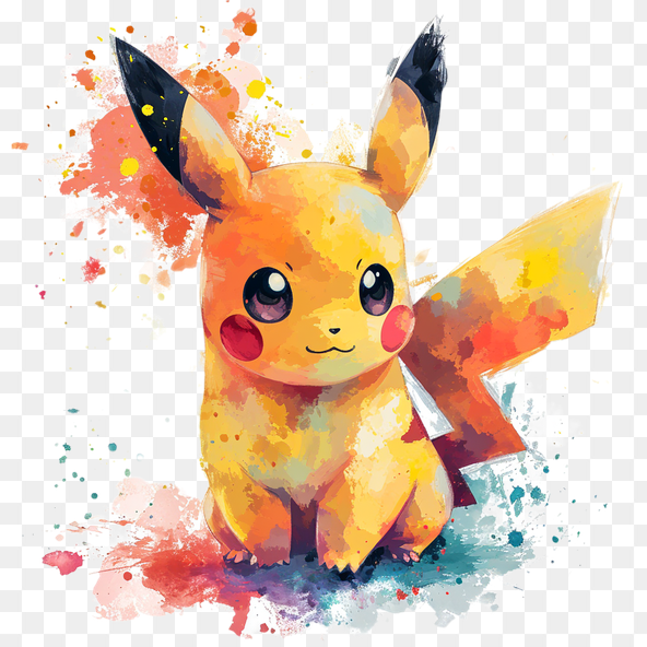 artistic watercolor pokemon clipart