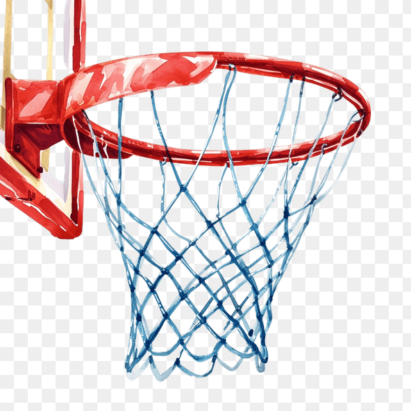 Red Basketball Hoop Clipart