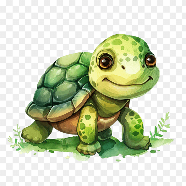 Cute Cartoon Turtle Clipart