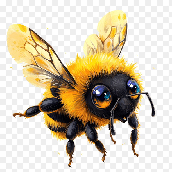 Cute Cartoon Bumble Bee Clipart