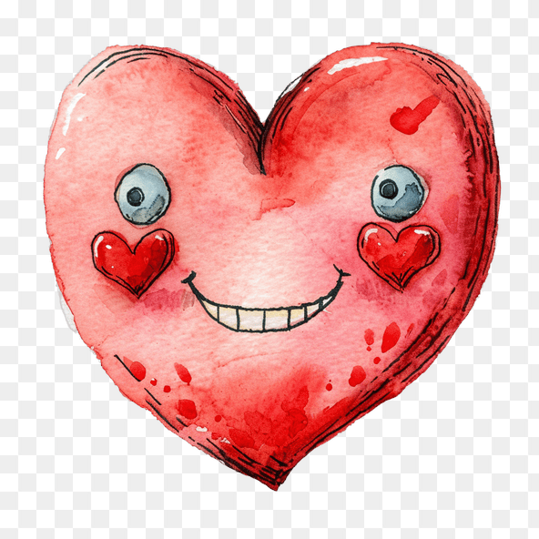 smiling heart clipart