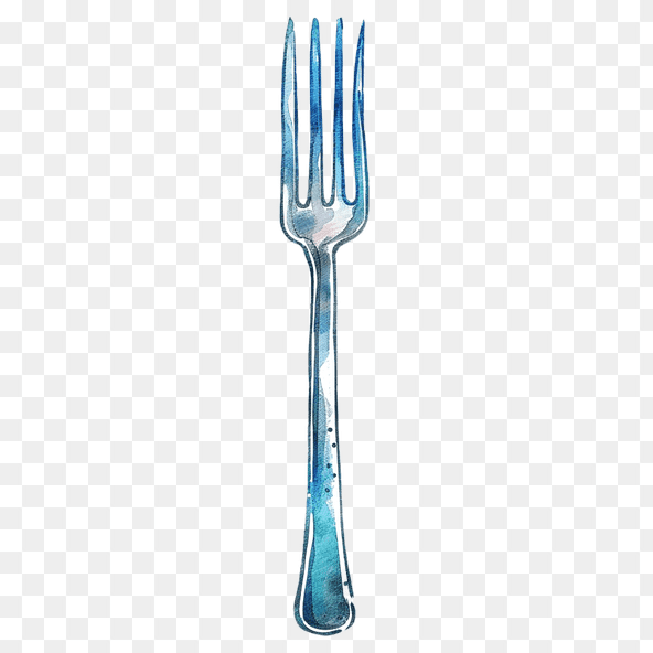 gray fork clipart