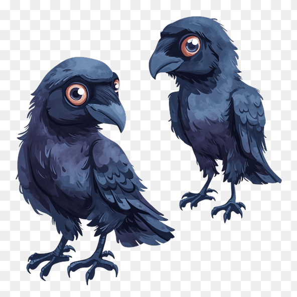 Two Crows Cartoon clipart