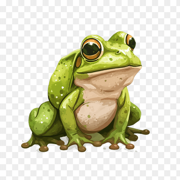 Cute Green Frog Clipart