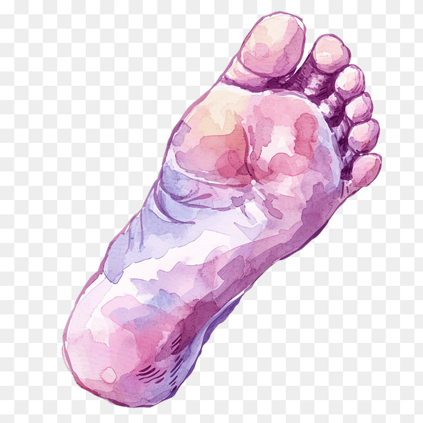 watercolor foot clipart
