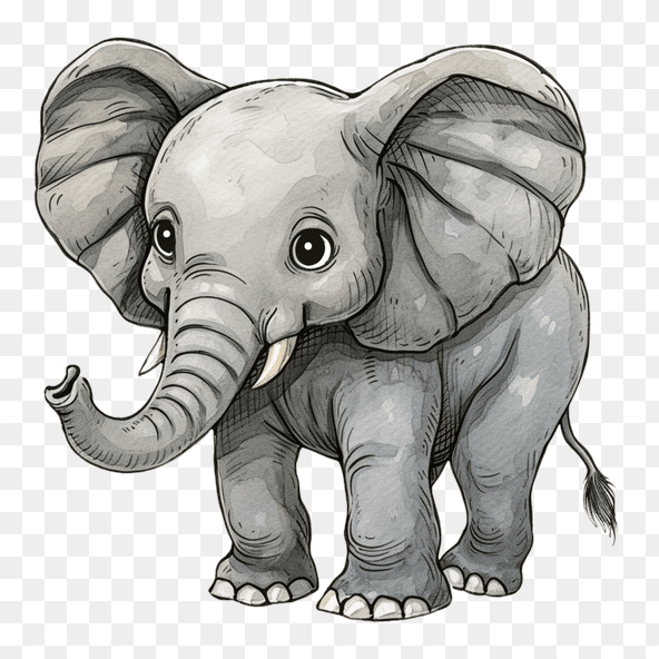cute elephant cartoon clipart
