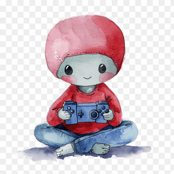 Cute Gamer Cartoon clipart