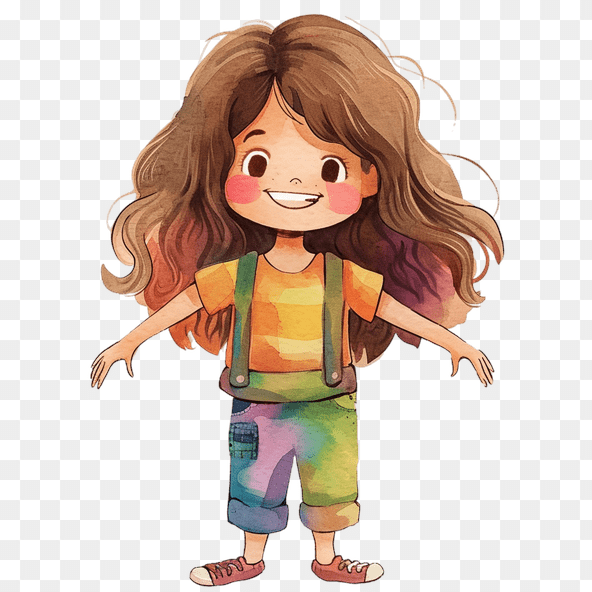 smiling girl clipart