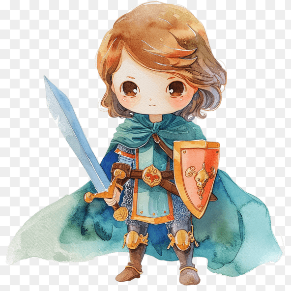 Cute Knight Watercolor Clipart