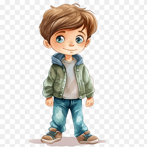 cute cartoon boy clipart