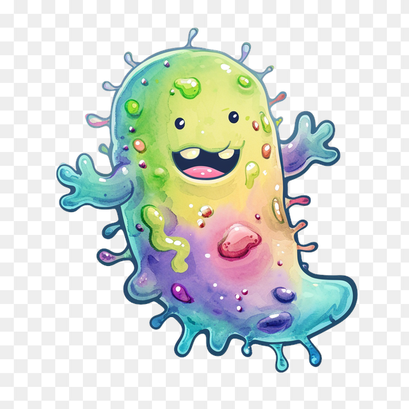 colorful bacteria clipart