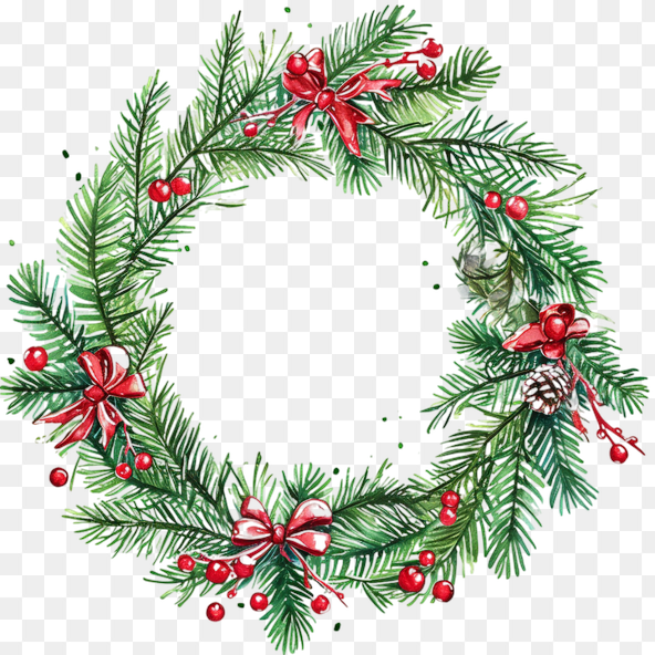 christmas wreath clipart