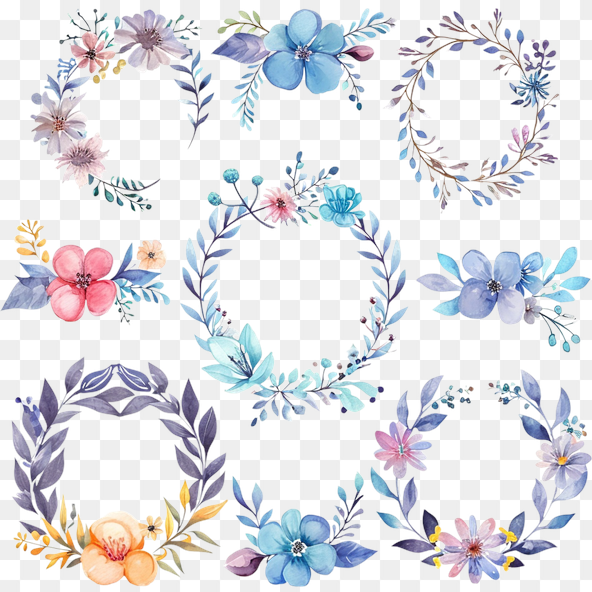 Floral wreath clipart