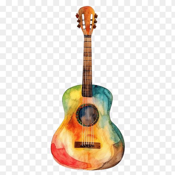 watercolor guitar clipart