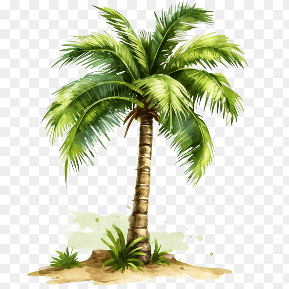 watercolor palm tree clipart