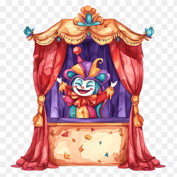 Happy Circus Puppet Show Clipart