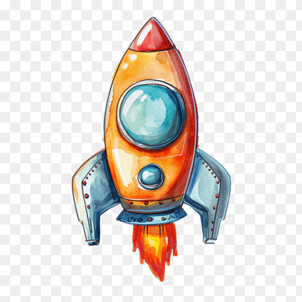 cute Rocket Clipart