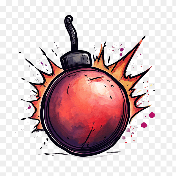 Cartoon Bomb Exploding Clipart