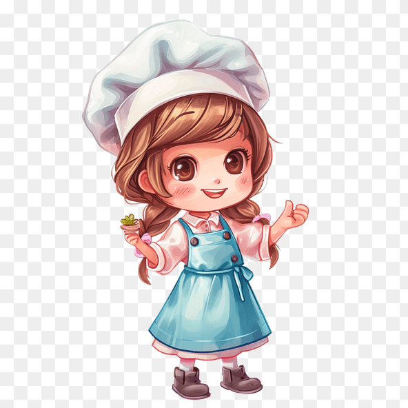 Cartoon Chef Girl Clipart