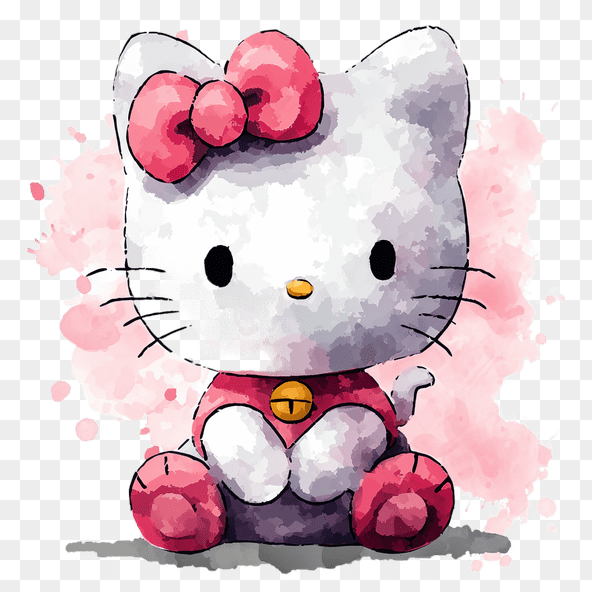 watercolor hello kitty clipart