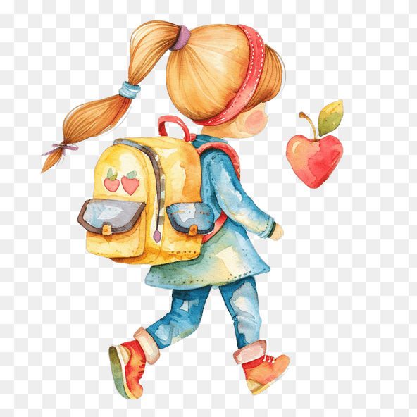 girl with a backpack