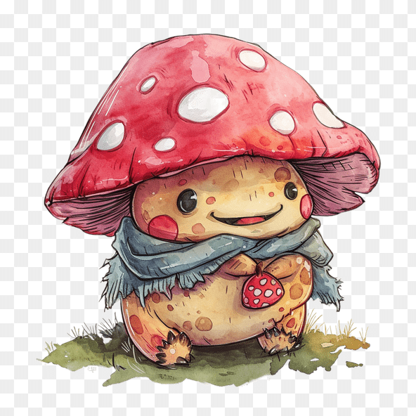 mushroom creature clipart