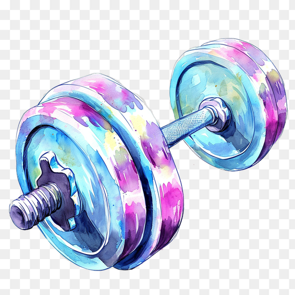 Colorful Barbell Clipart