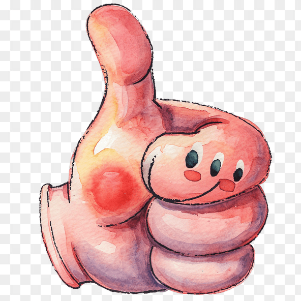 cartoon thumbs up clipart