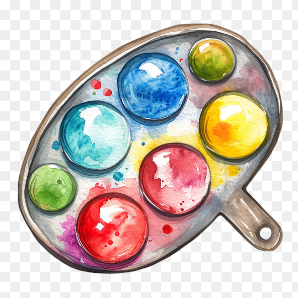 Watercolor Paint Palette Clipart
