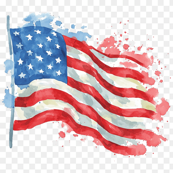  cute us flag clipart