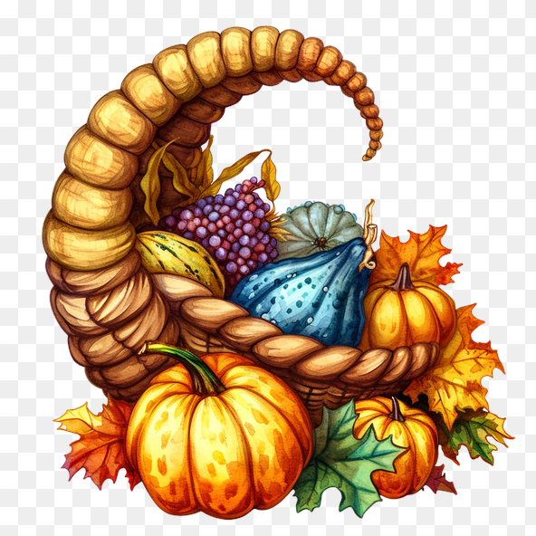 Thanksgiving cornucopia clipart