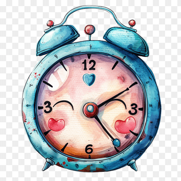 cute alarm clock clipart