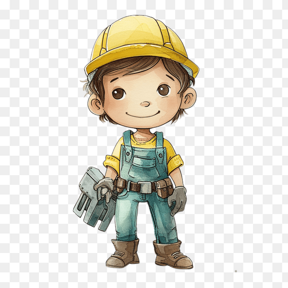 Cute Construction Worker Clipart