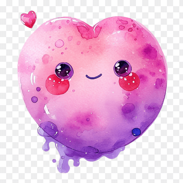 Pink Watercolor Heart Clipart