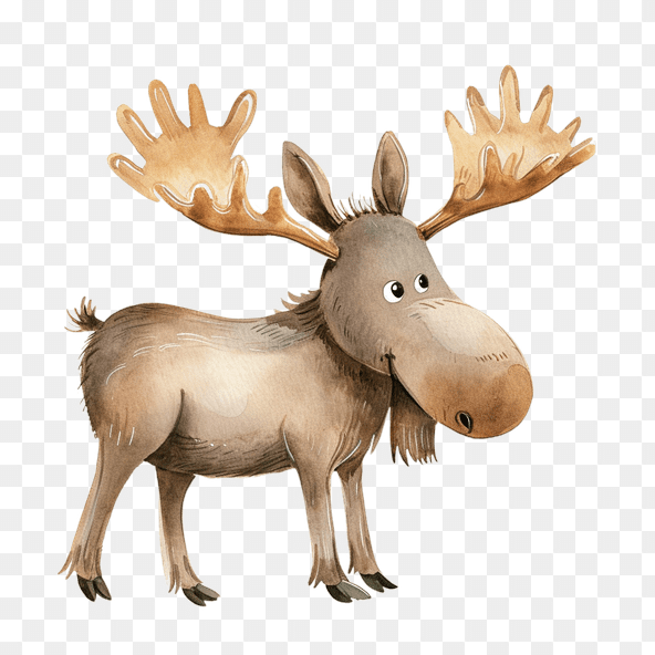 adorable moose clipart