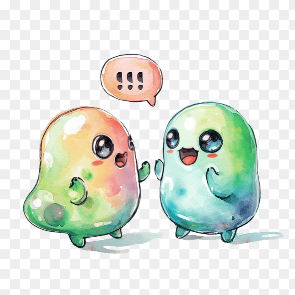 cute jelly blobs clipart