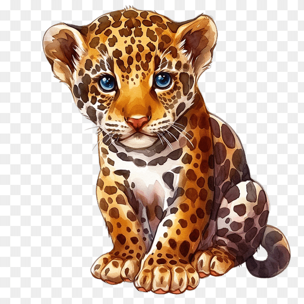 Cute Baby Jaguar Clipart
