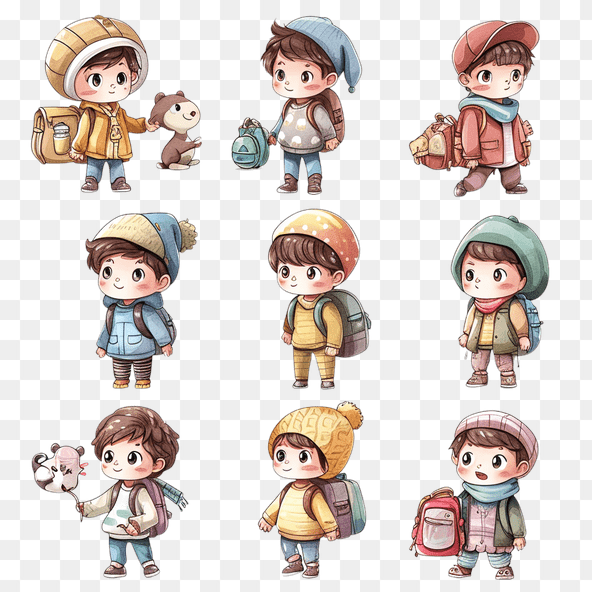 tiny boys clipart